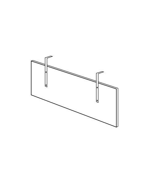 Защитная панель для стола длиной 200 см светлый дуб