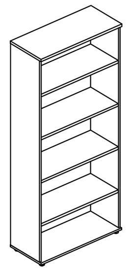Стеллаж высокий (топ ДСП)  мокко премиум / мокко премиум